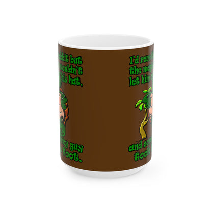 turtle race - White Mug (brown)
