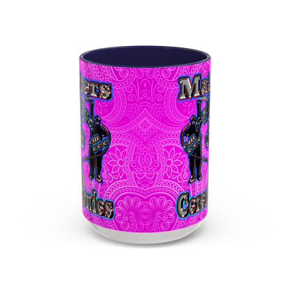 em cee squared - Accent Mug (pink swirl)