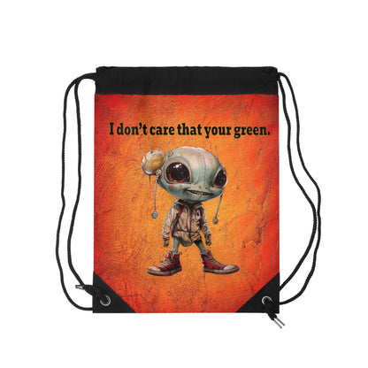 I don't care that your grey - Drawstring Bag (burnt orange)