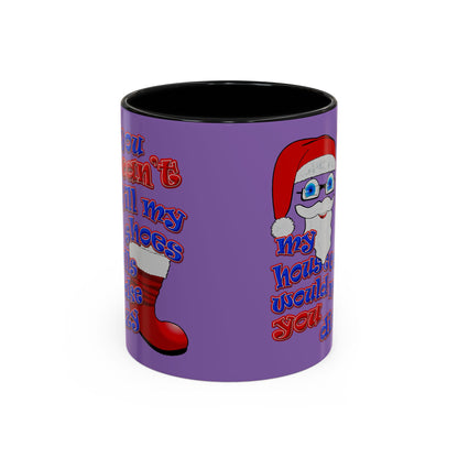 santa's shoes - Accent Mug (light purple)