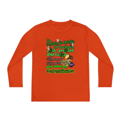 christmas spirits of boston - Youth Long Sleeve Competitor Tee