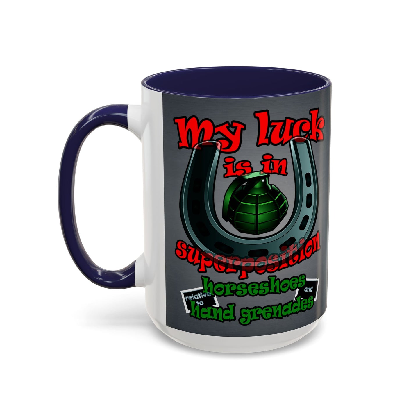 my luck - Accent Mug (grey-light grey)