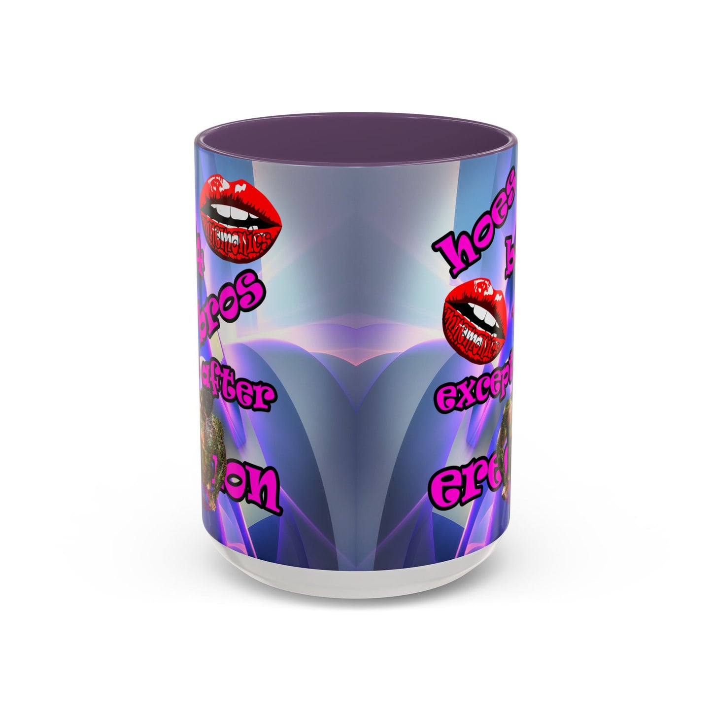 hoes b4 bros - Accent Mug (grey-pink wave)