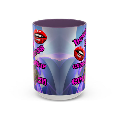 hoes b4 bros - Accent Mug (grey-pink wave)