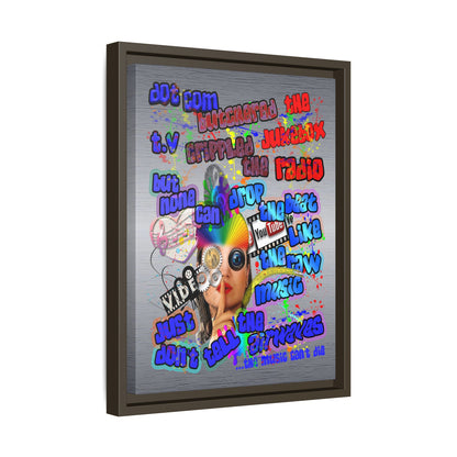 drop the beat - framed canvas art (brushed nickel)