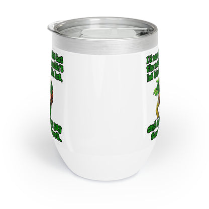 turtle race - Chill Wine Tumbler (white)