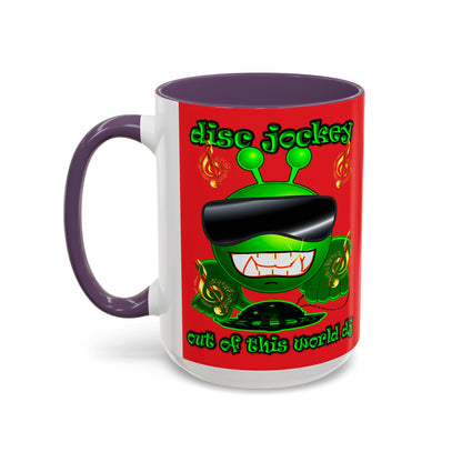 disc jockey - Accent Mug (red)