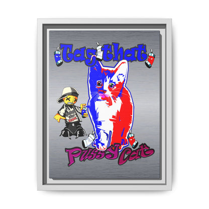 tag that - framed canvas art (brushed nickel)