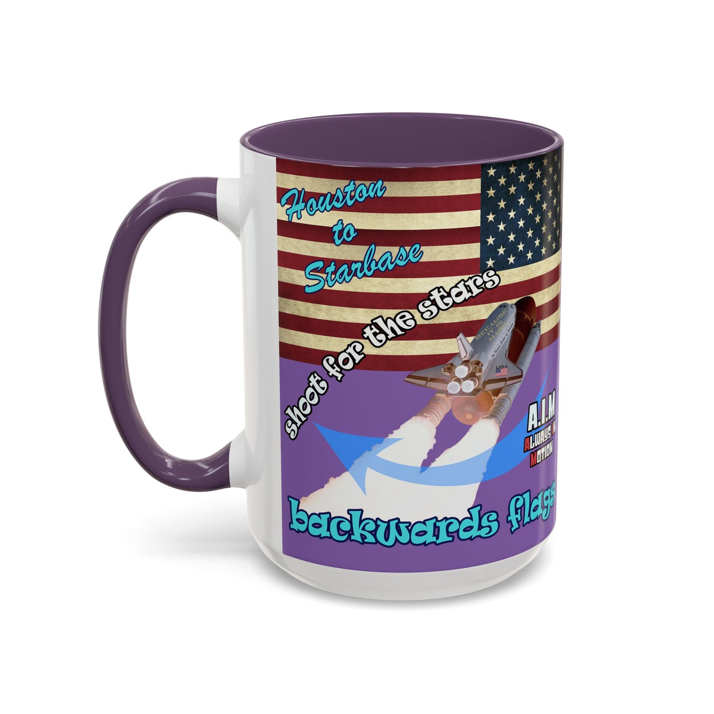 shoot for the stars - Accent Mug (light purple)