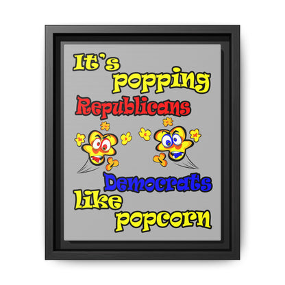 popping like popcorn - framed canvas art (light grey)