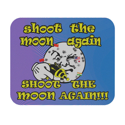 shoot the moon again - Mouse Pad (Rectangle) (light blue-purple wave)