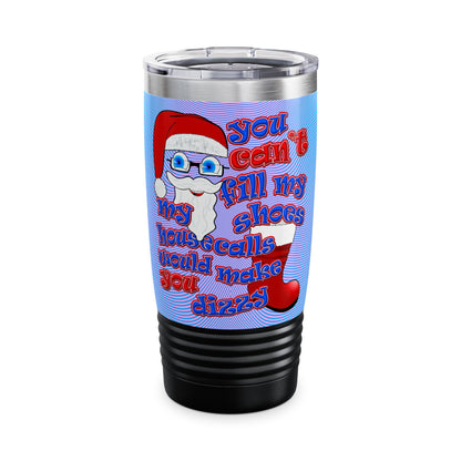 santa's shoes - Ringneck Tumbler, 20oz (light blue-purple wave)