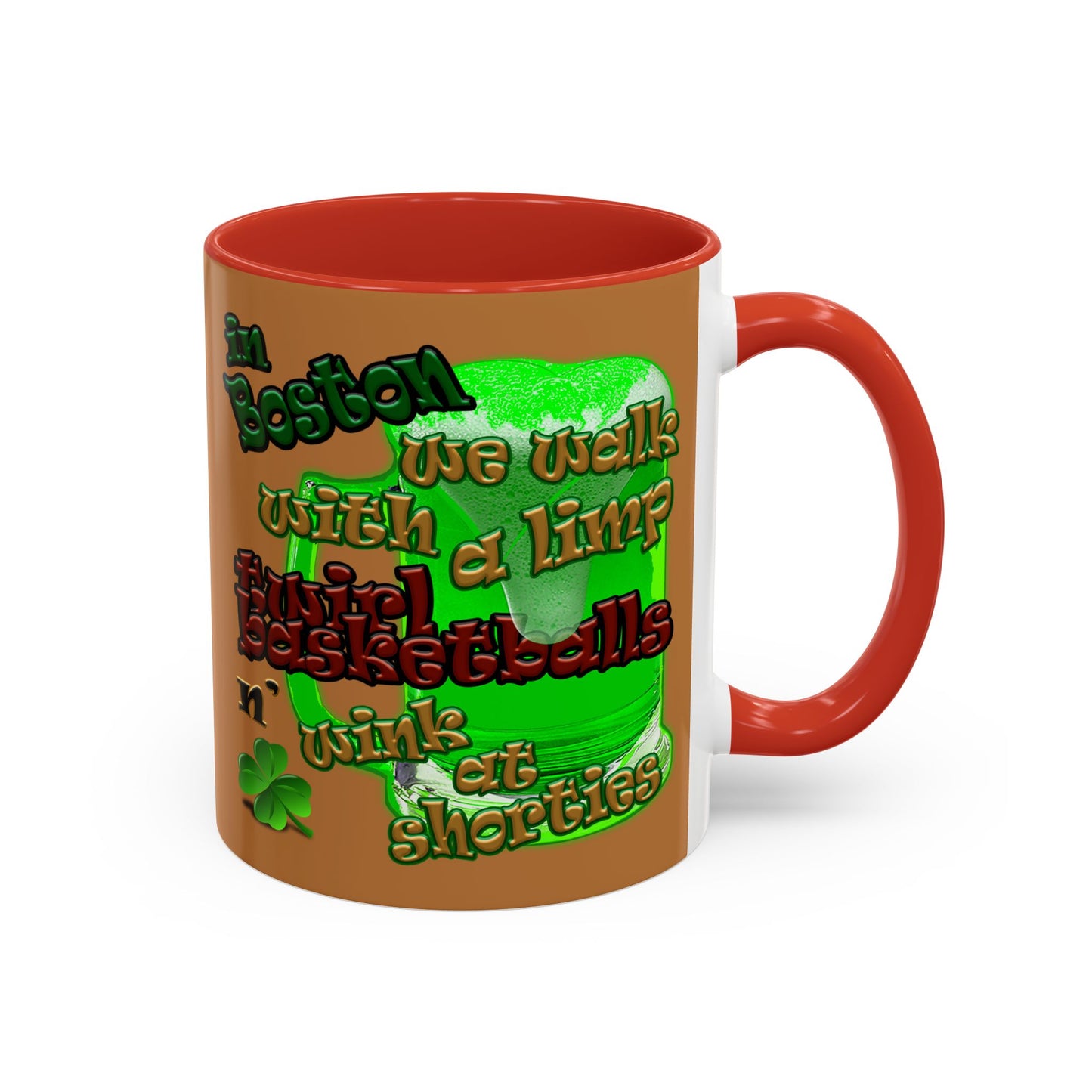 celtics logo - Accent Mug (light brown)