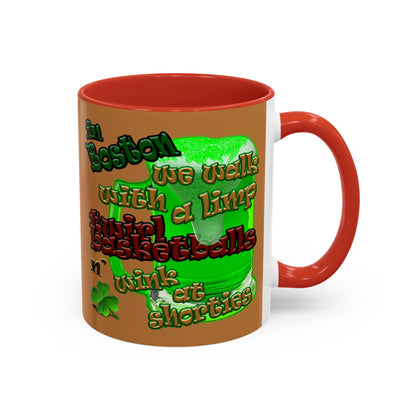 celtics logo - Accent Mug (light brown)