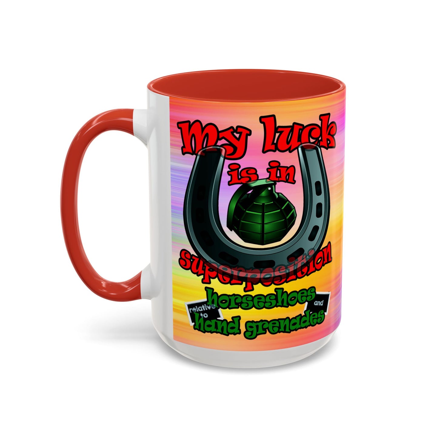 my luck - Accent Mug (color blur)