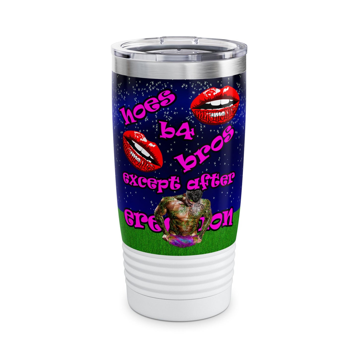 hoes b4 bros - Ringneck Tumbler, 20oz ('snoops' background)