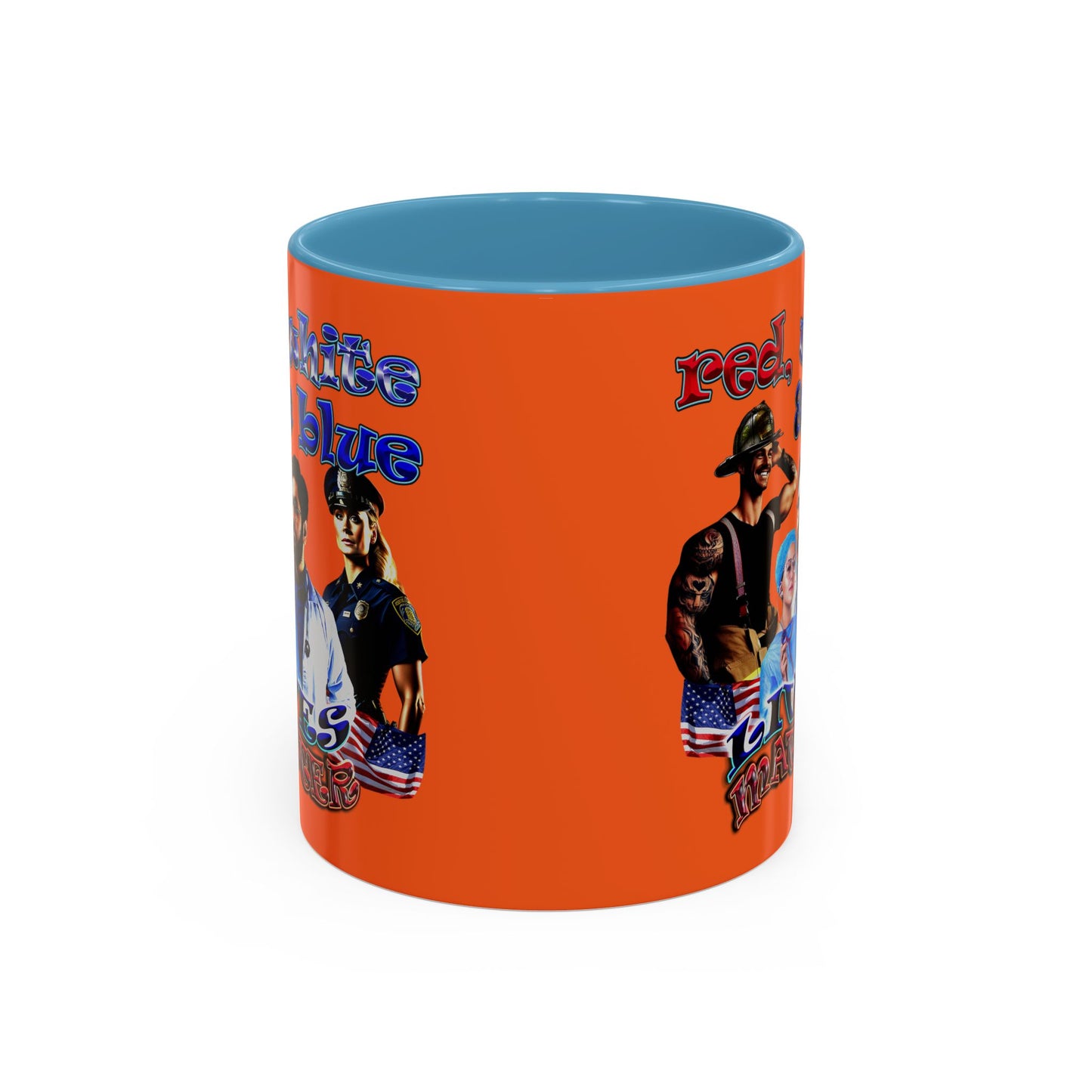 rw&b lives matter - Accent Mug (orange)