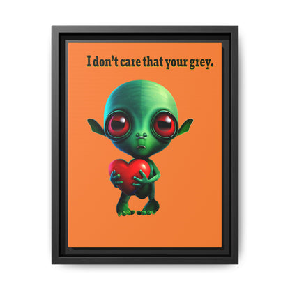 I don't care that your grey - framed canvas art (crusta)