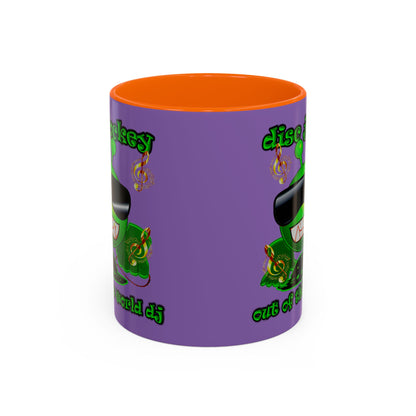 disc jockey - Accent Mug (light purple)