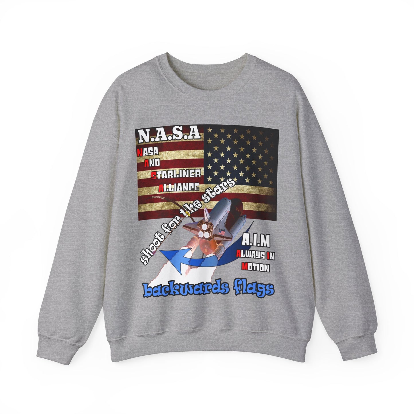 shoot for the stars(starliner) - Unisex Heavy Blend™ Crewneck Sweatshirt