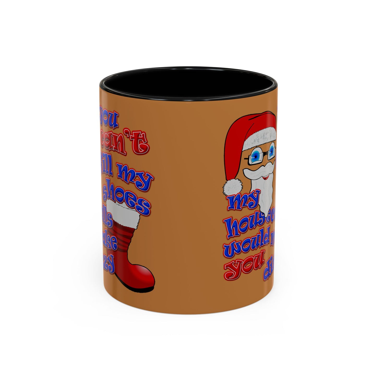 santa's shoes - Accent Mug (light brown)