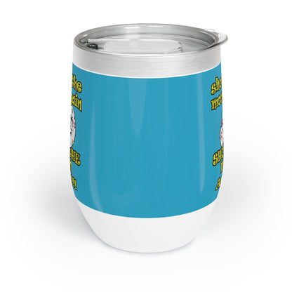 shoot the moon again - Chill Wine Tumbler (turquoise)