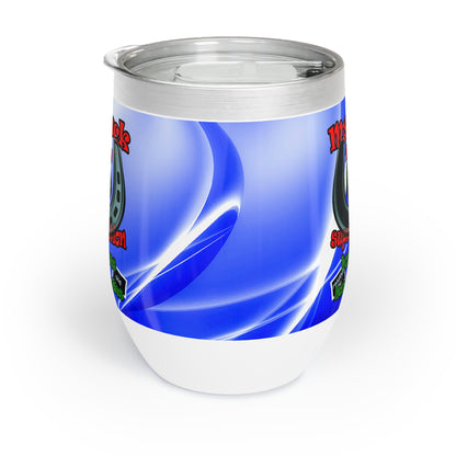 my luck - Chill Wine Tumbler (blue-white wave)