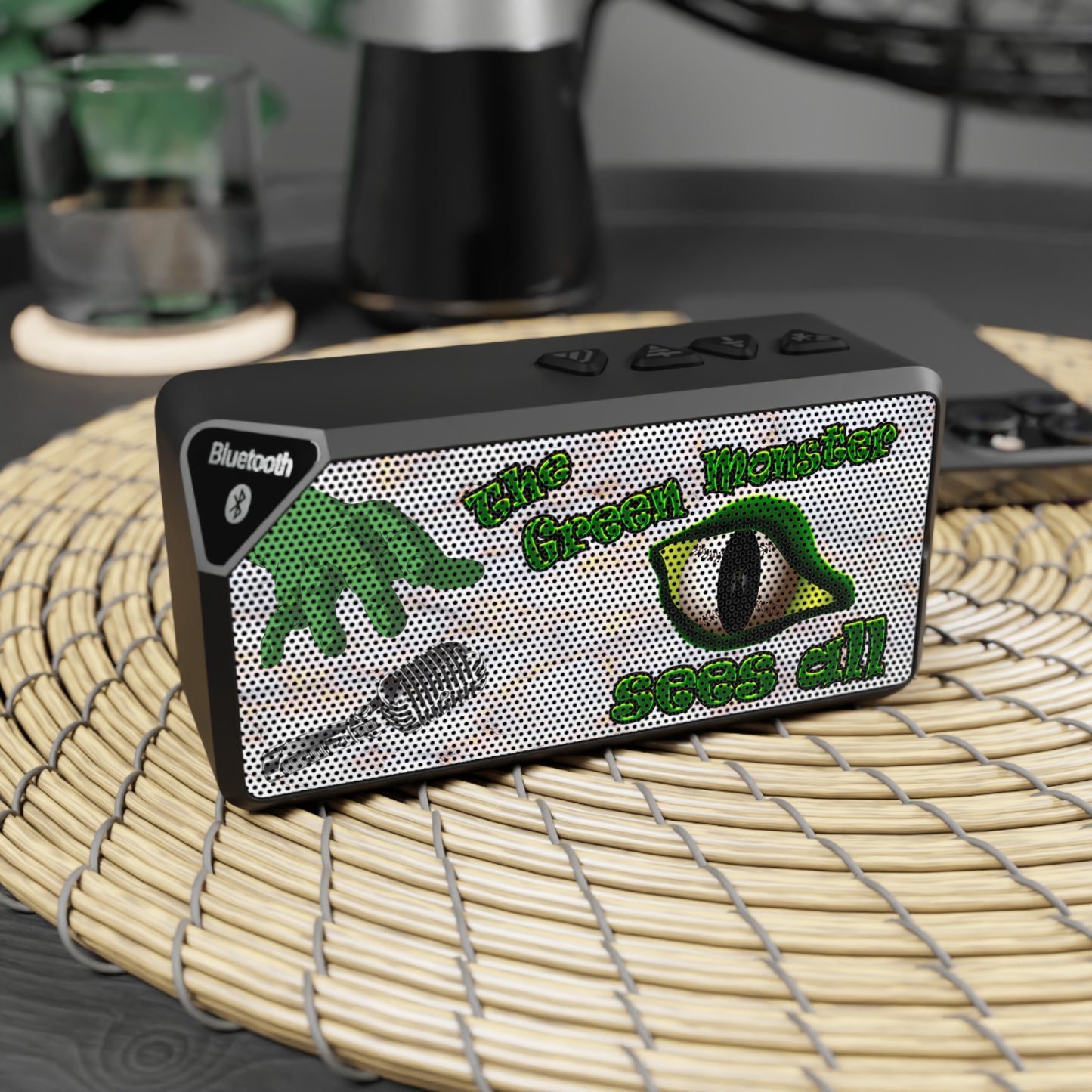 green monster - Jabba Bluetooth Speaker (white marble)