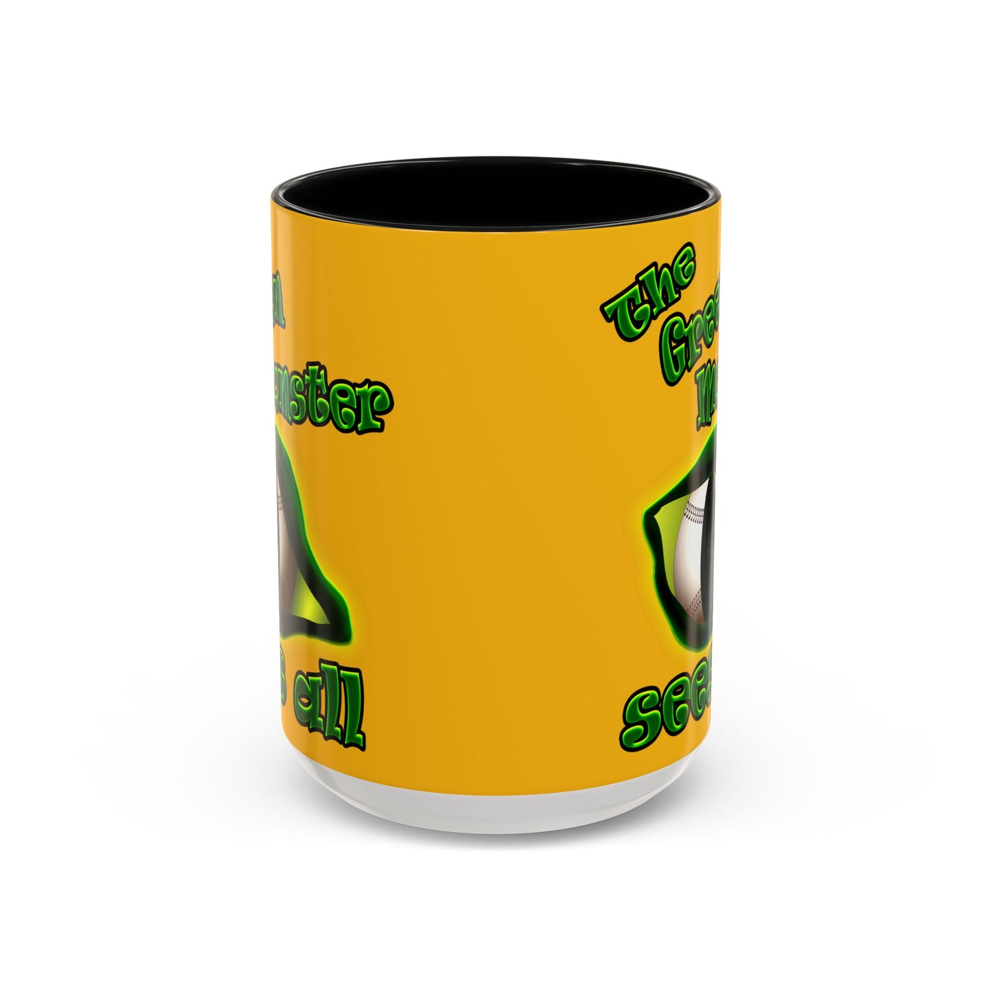 green monster - Accent Mug (yellow)