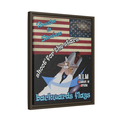 shoot for the stars - framed canvas art