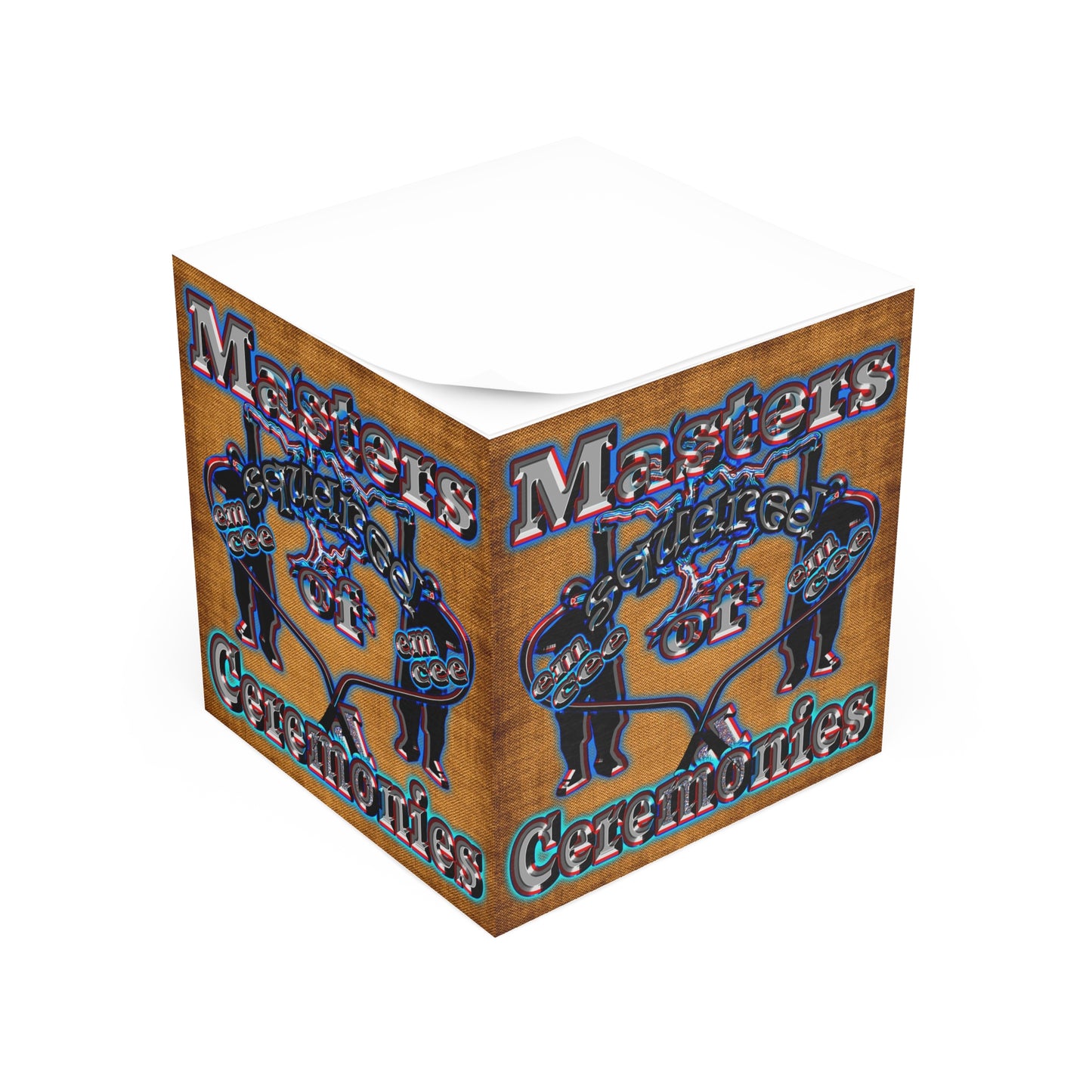 em cee squared - note cube (brown papyrus)