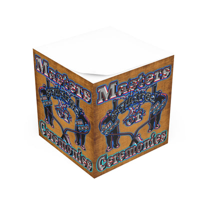 em cee squared - note cube (brown papyrus)