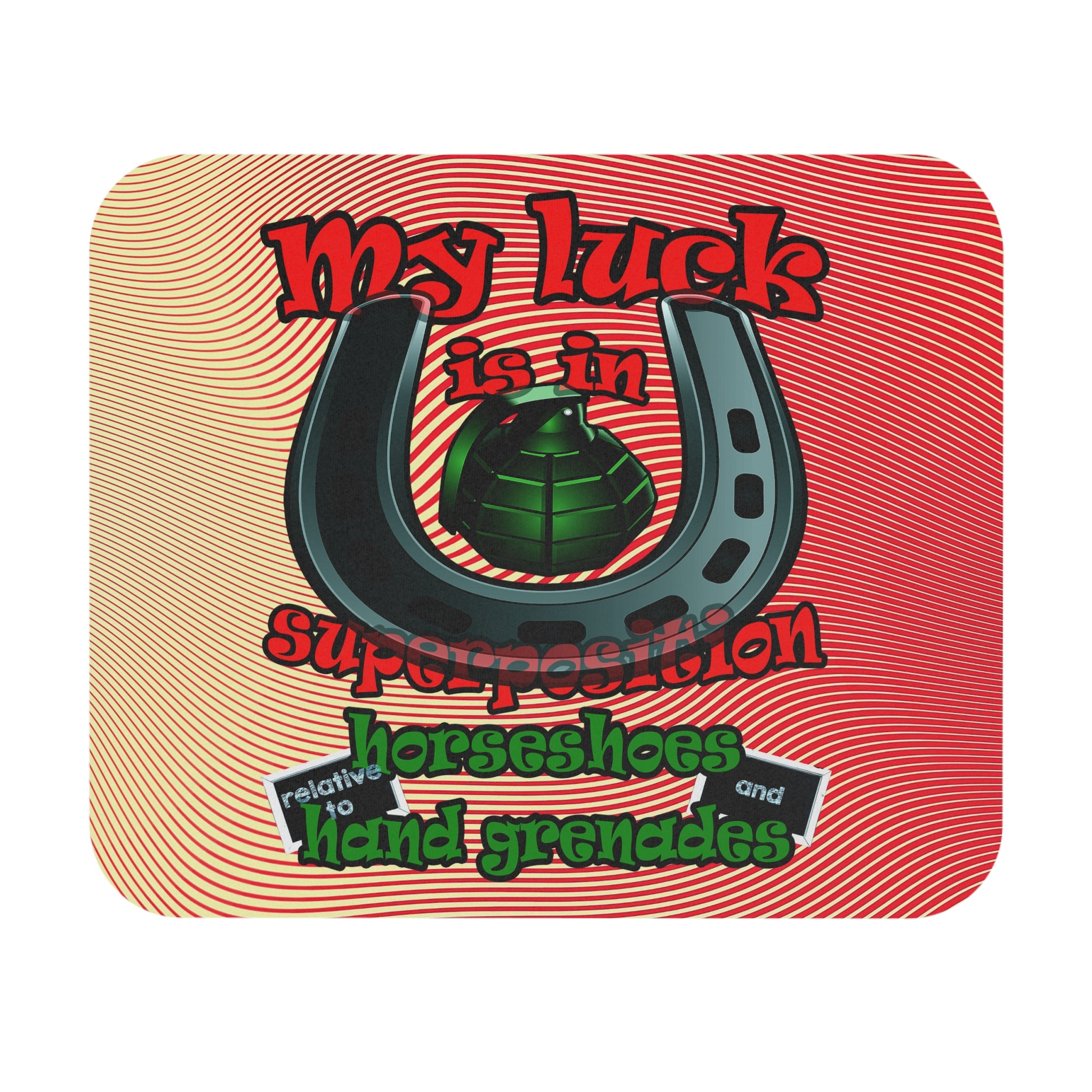 my luck - Mouse Pad (Rectangle) (yellow-orange wave)