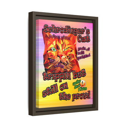 schrodinger's cat - framed canvas art (color blur)
