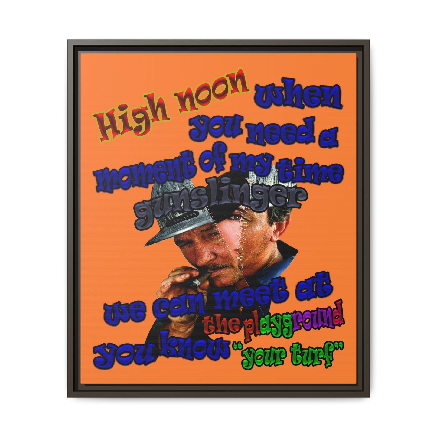 high noon - framed canvas art (crusta)