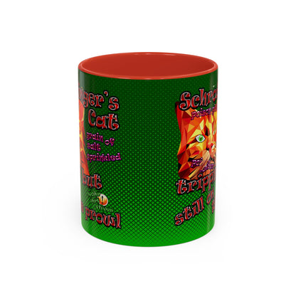 schrodinger's cat - Accent Mug (logo green)