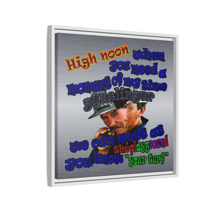 high noon - framed canvas art (brushed nickel)