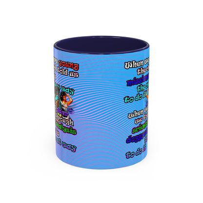 doggystyle - Accent Mug (light blue-purple wave)