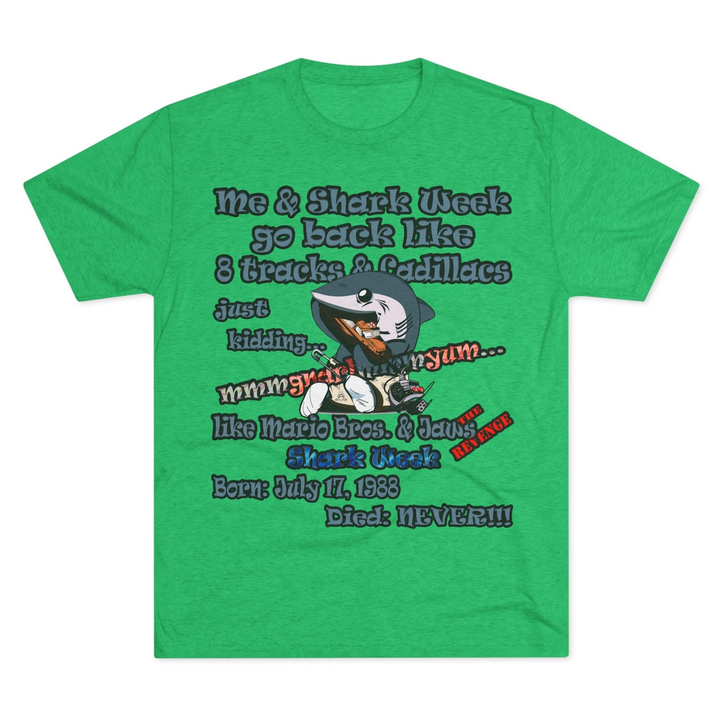 shark week - Unisex Tri-Blend Crew Tee