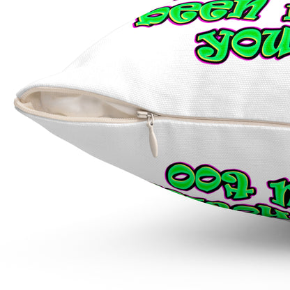 noticed you noticing - Spun Polyester Square Pillow - (white)