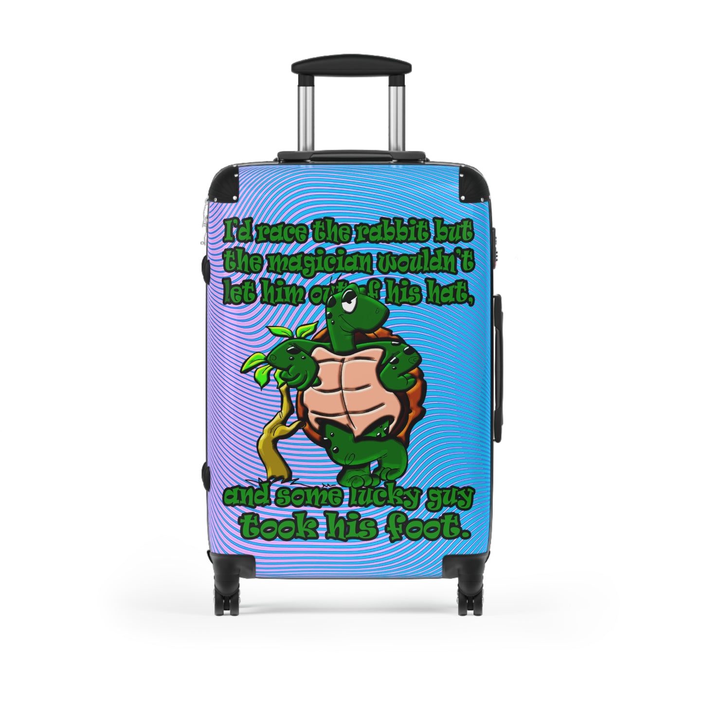 turtle race - Suitcase (light blue-purple wave)