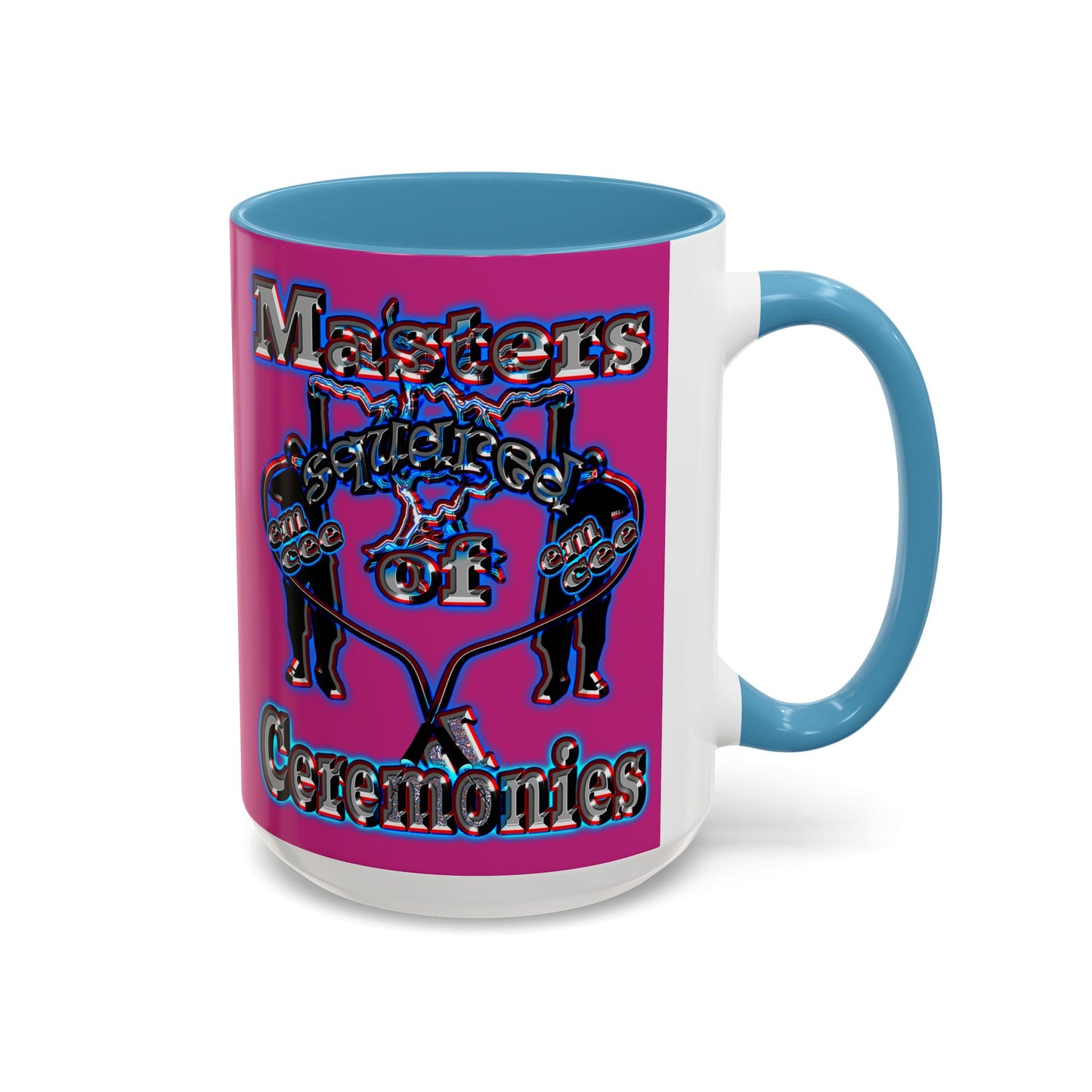 em cee squared - Accent Mug (pink)
