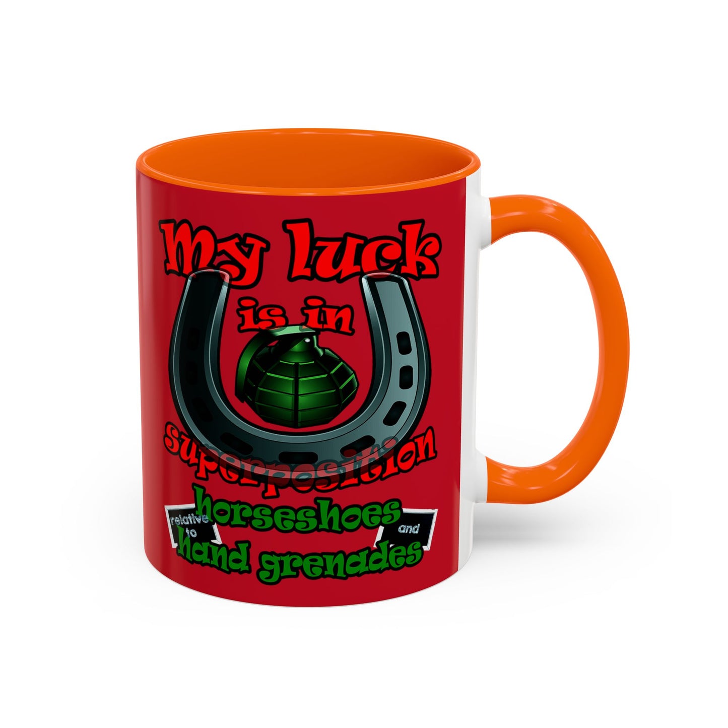 my luck - Accent Mug (dark red)