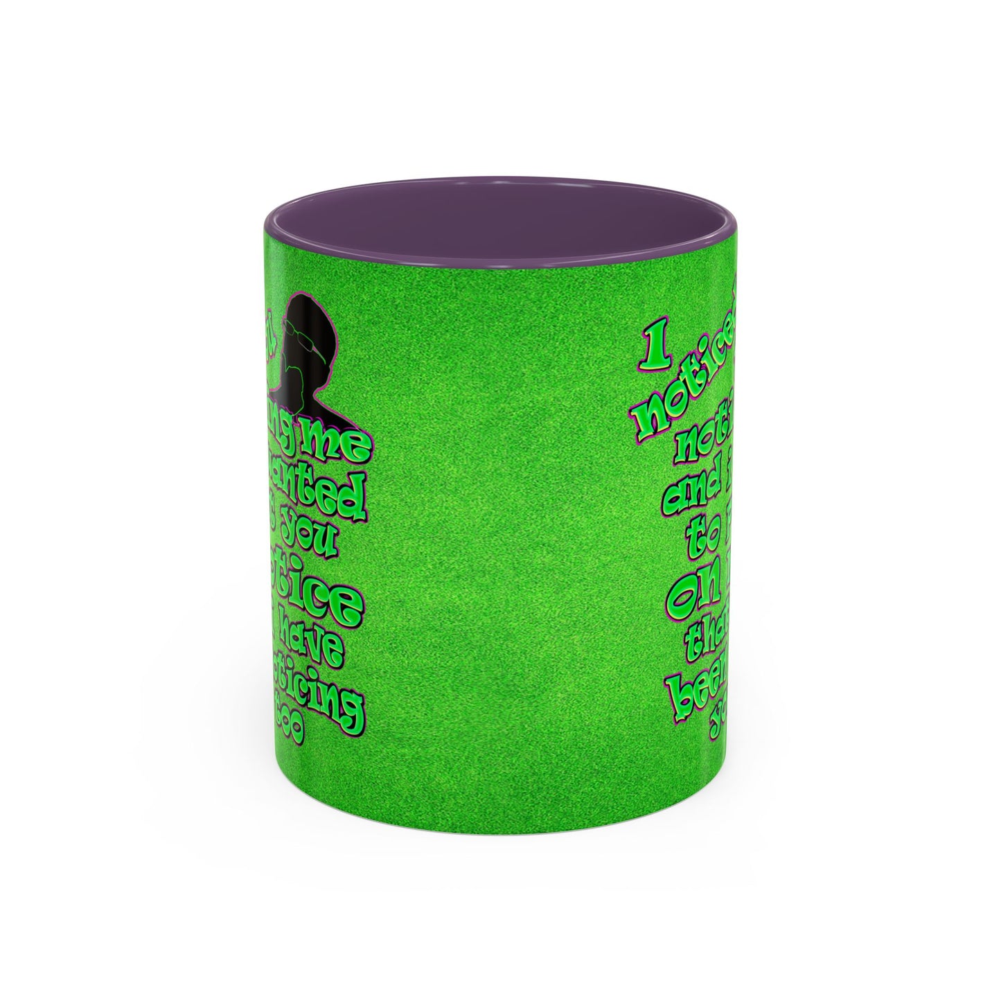 noticed you noticing - Accent Mug (green turf)