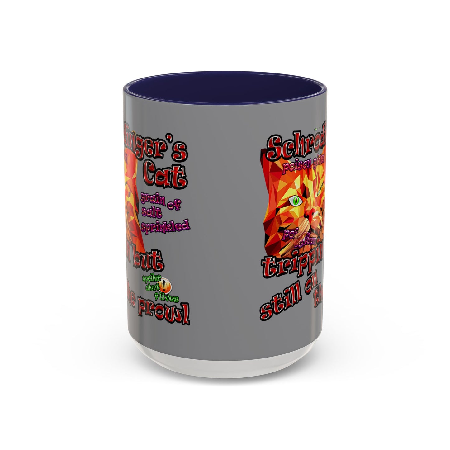 schrodinger's cat - Accent Mug (grey)