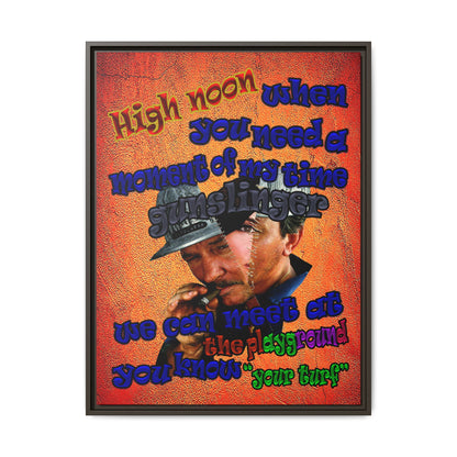 high noon - framed canvas art (burnt orange)
