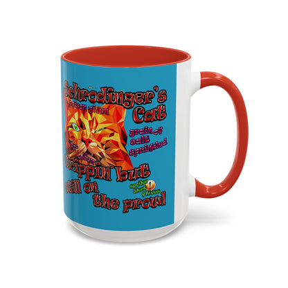 schrodinger's cat - Accent Mug (turquoise)