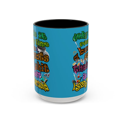 the bum's shit - Accent Mug (turquoise)
