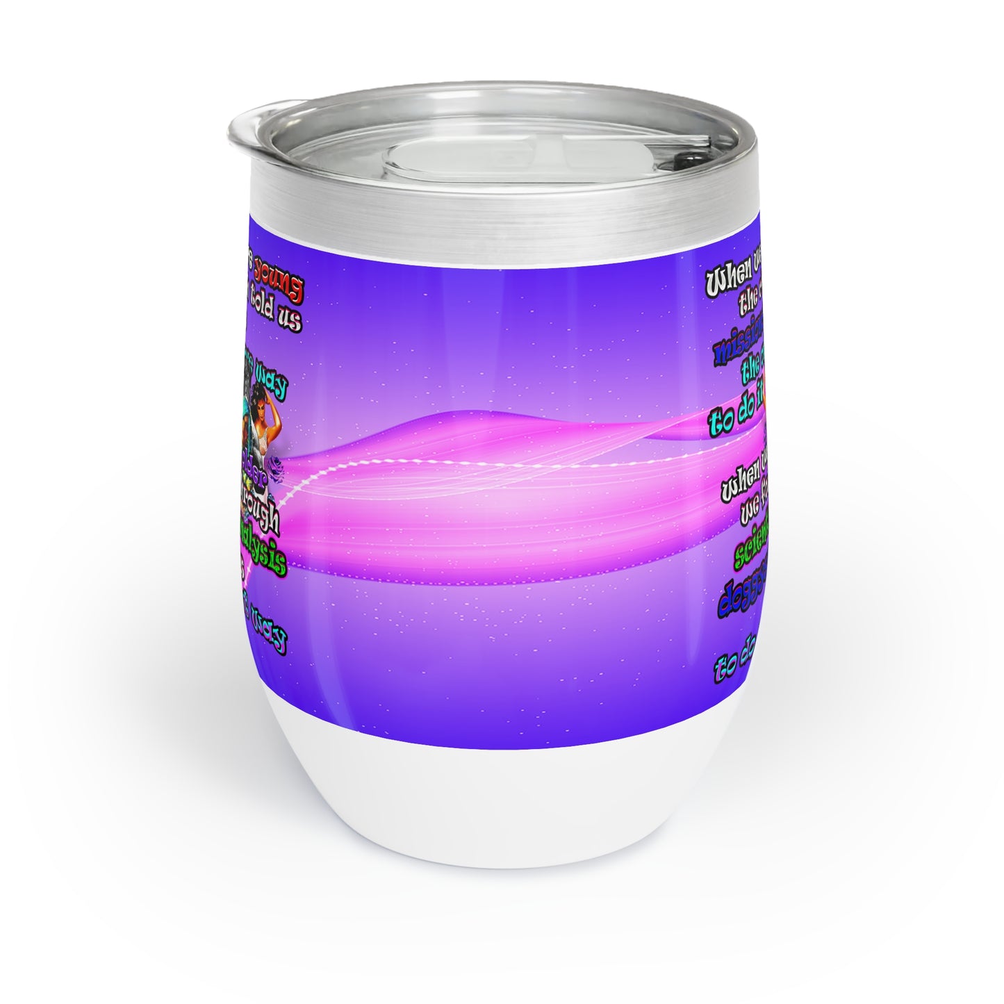 doggystyle - Chill Wine Tumbler (purple-pink wave)