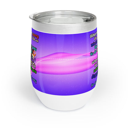 doggystyle - Chill Wine Tumbler (purple-pink wave)